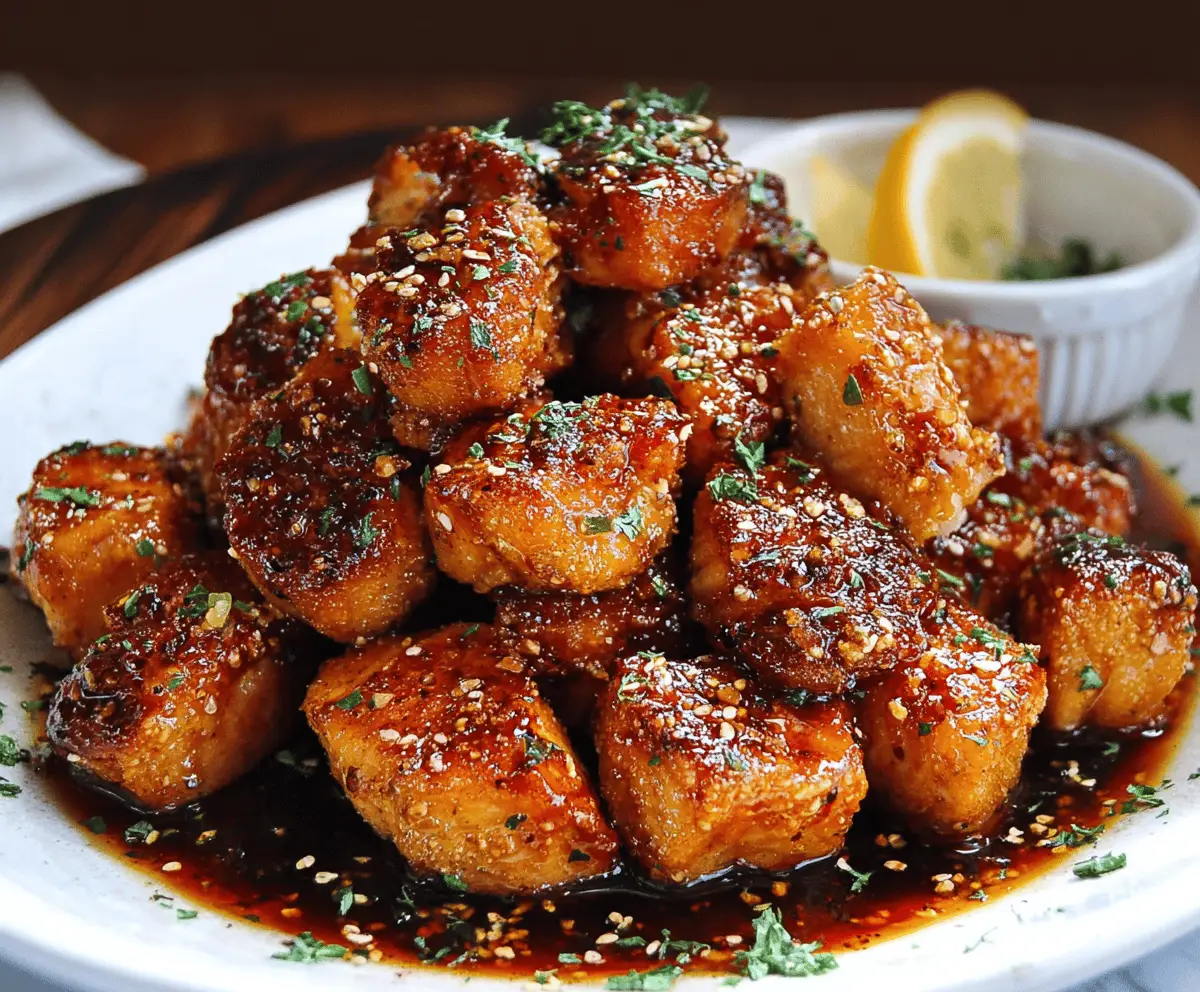 Crispy Honey Garlic Salmon Bites Recipe