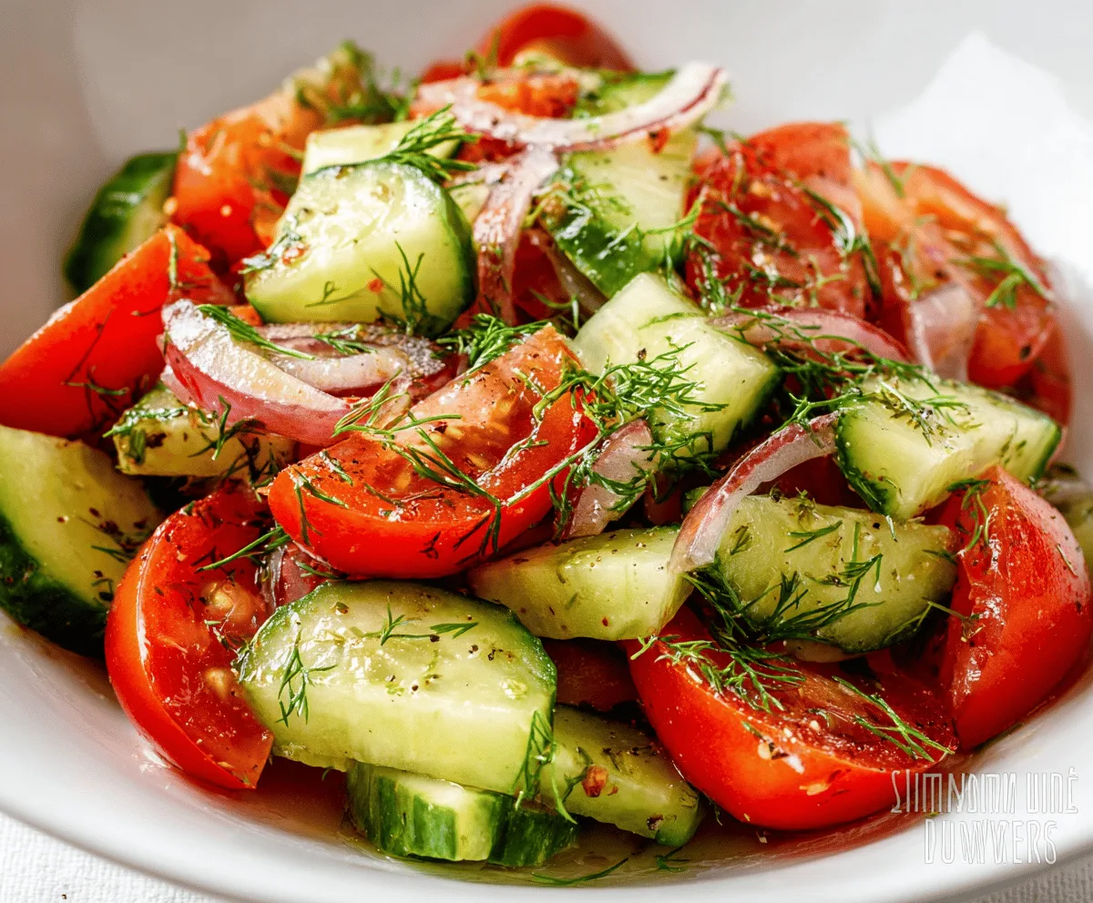 Easy Refreshing Cucumber Tomato Salad Recipe