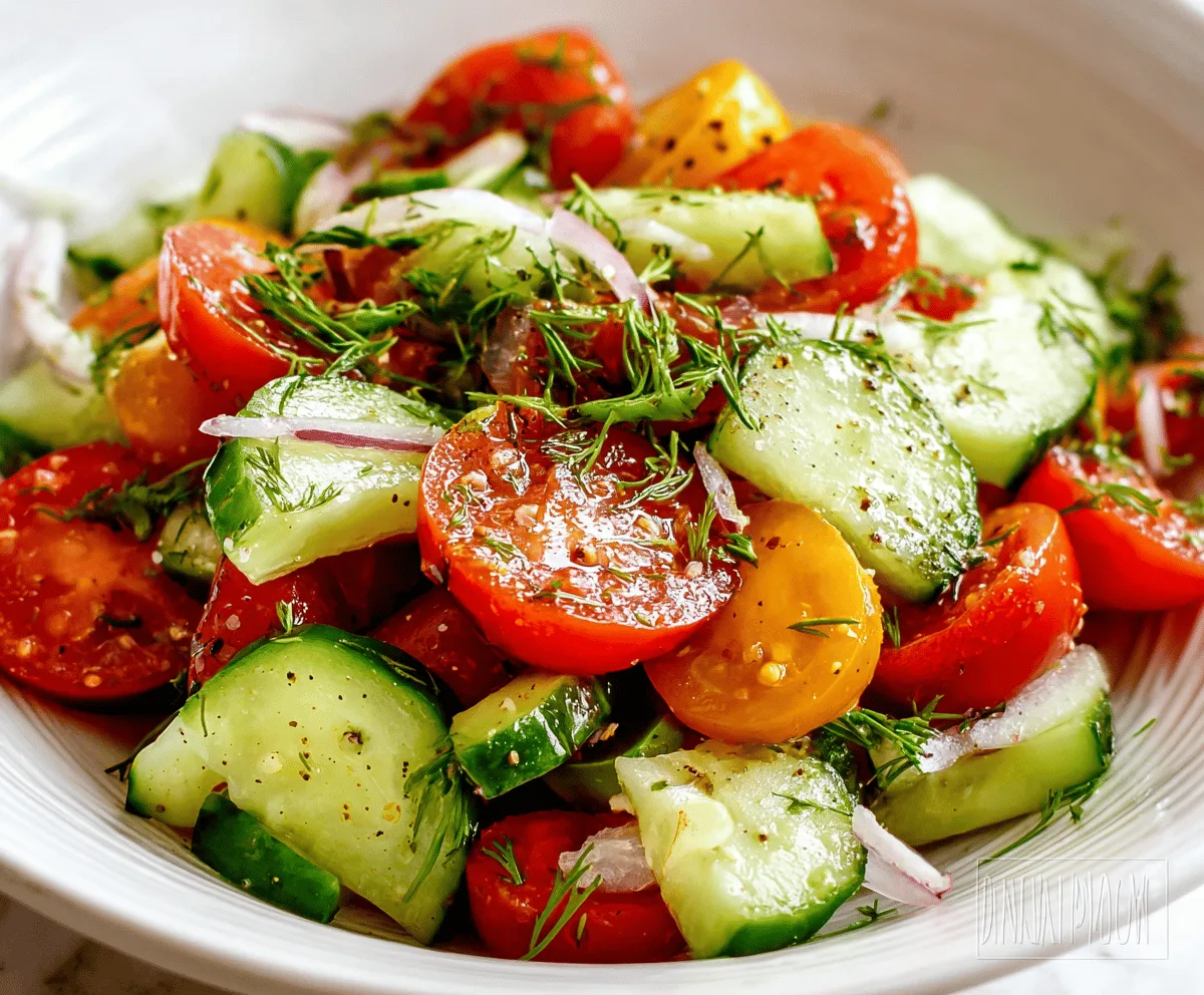 Easy Refreshing Cucumber Tomato Salad Recipe