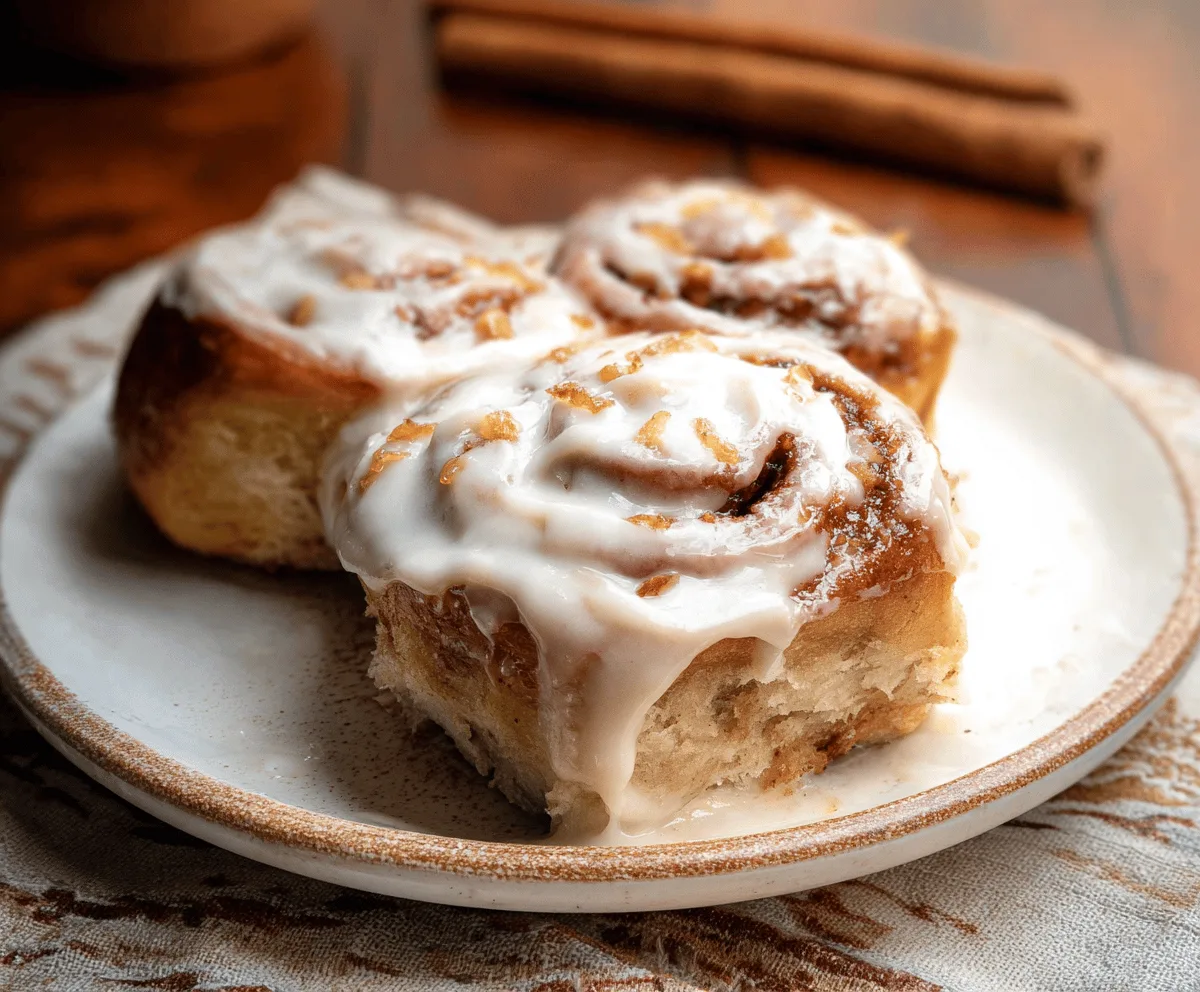 Soft Banana Bread Cinnamon Rolls With Cream Cheese Frosting