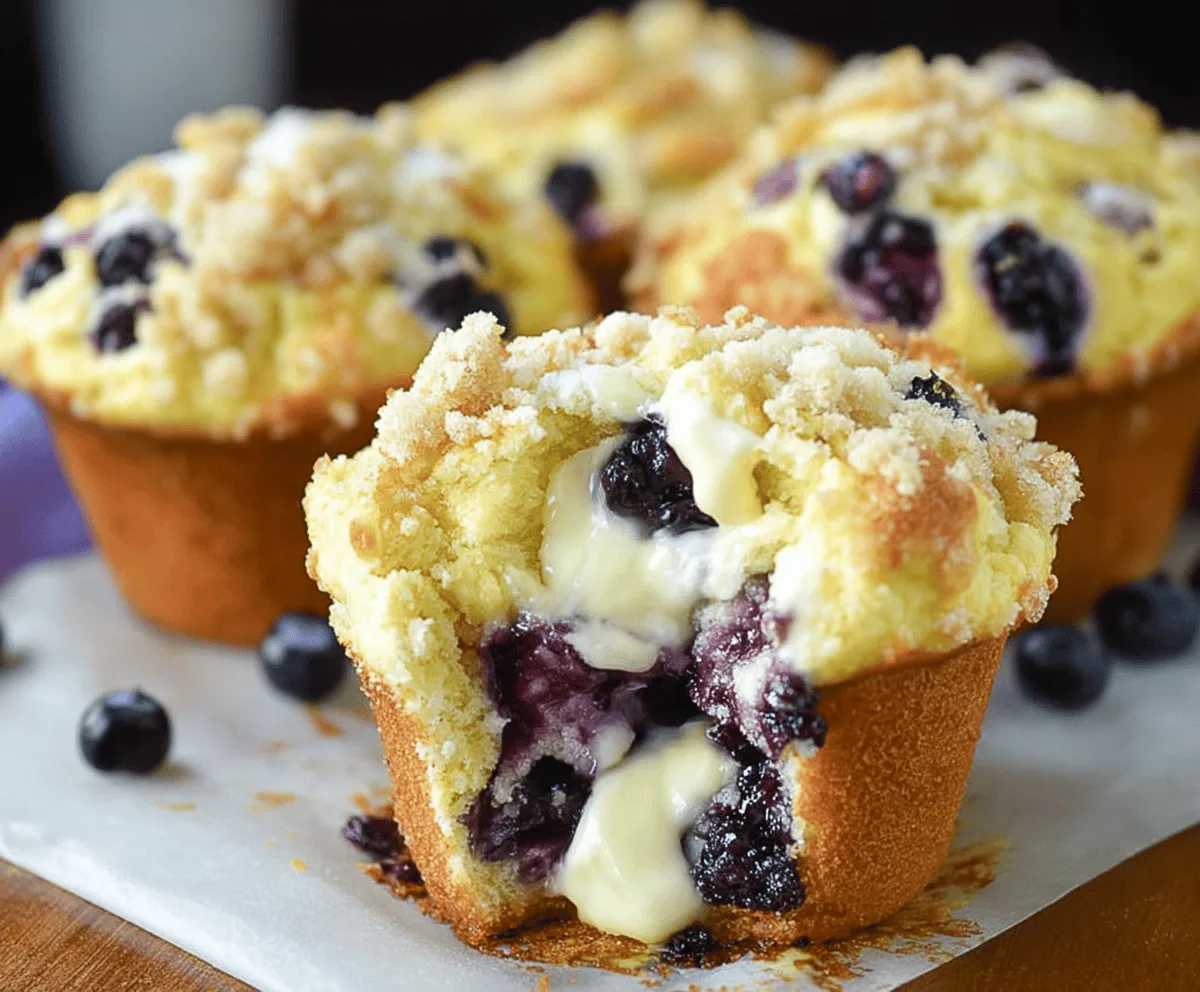 Easy Blueberry Cream Cheese Muffins Recipe