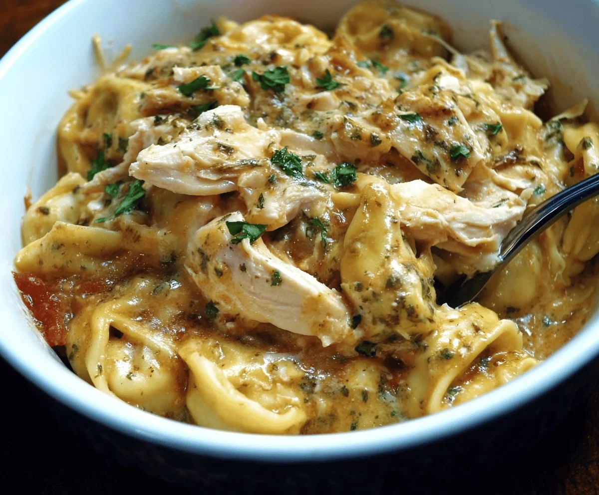 Crockpot Chicken Tortellini
