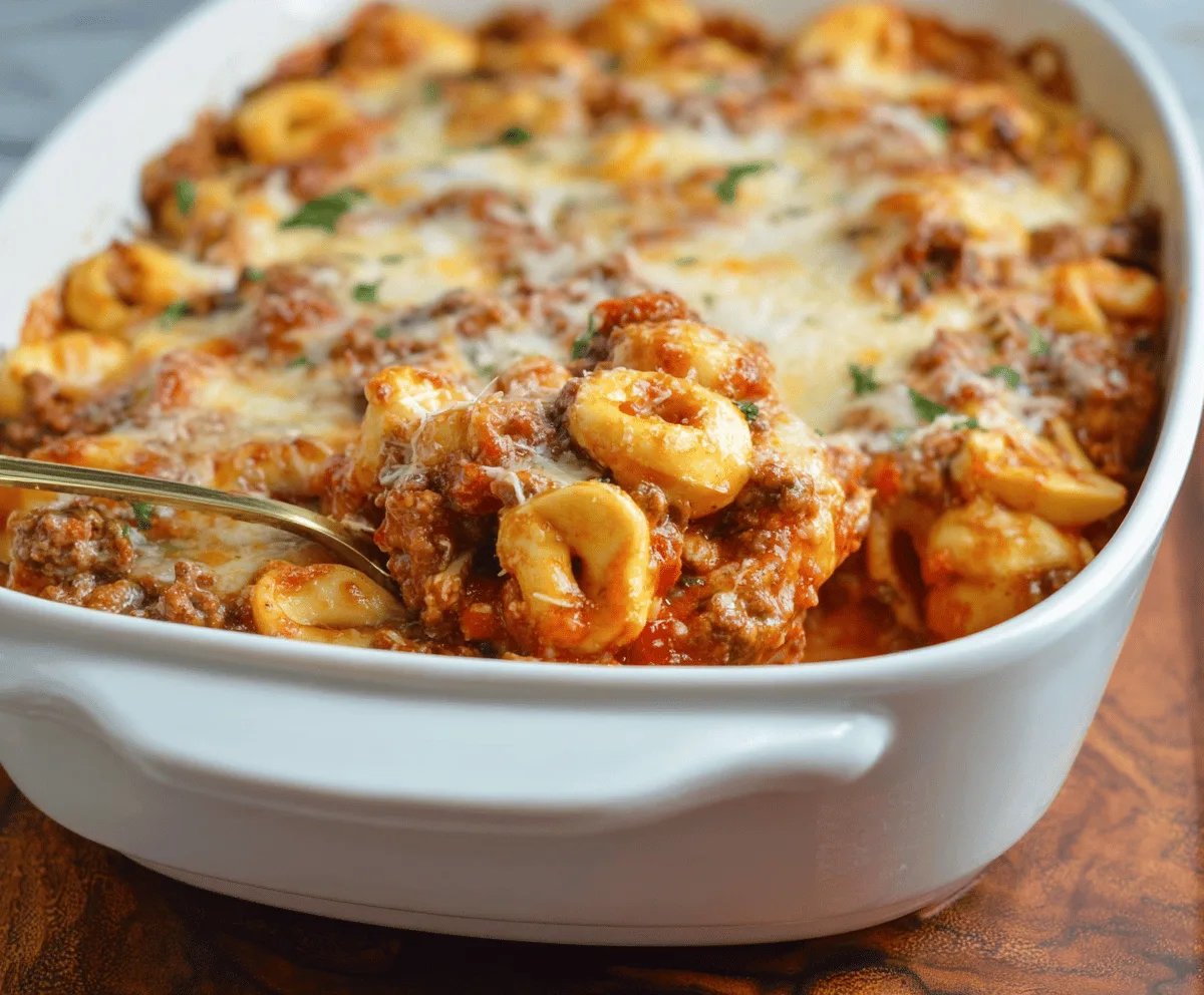 Delicious Beefy Tortellini Bake