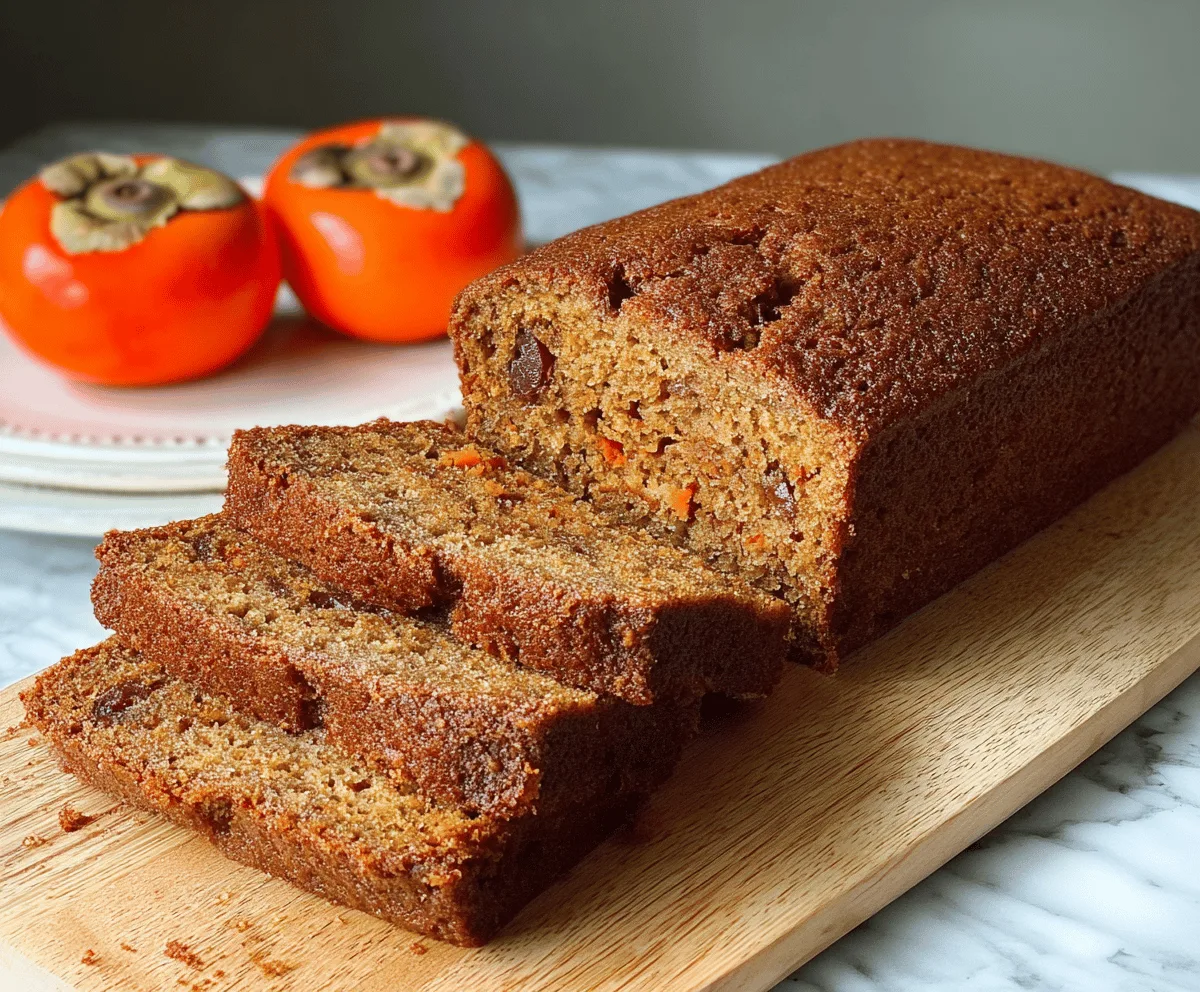 Easy Persimmon Bread with Cinnamon Spice