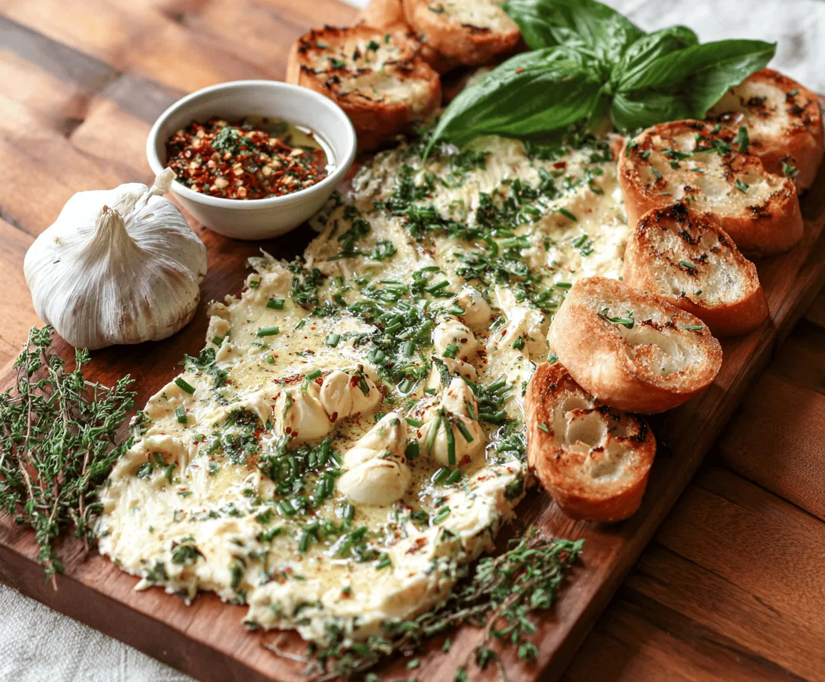 Easy Butter Board with Garlic & Herbs
