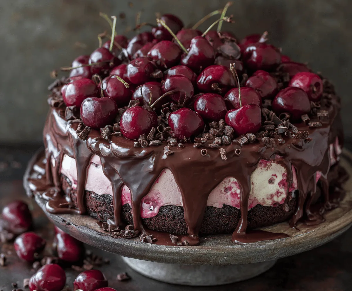 Easy Cherry Chocolate Chaos Cake