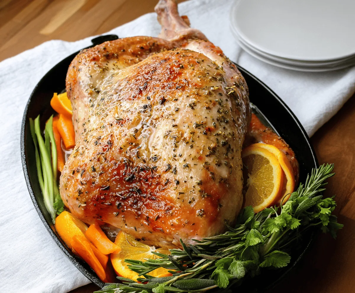 Juicy Citrus Herb Brined Turkey Recipe