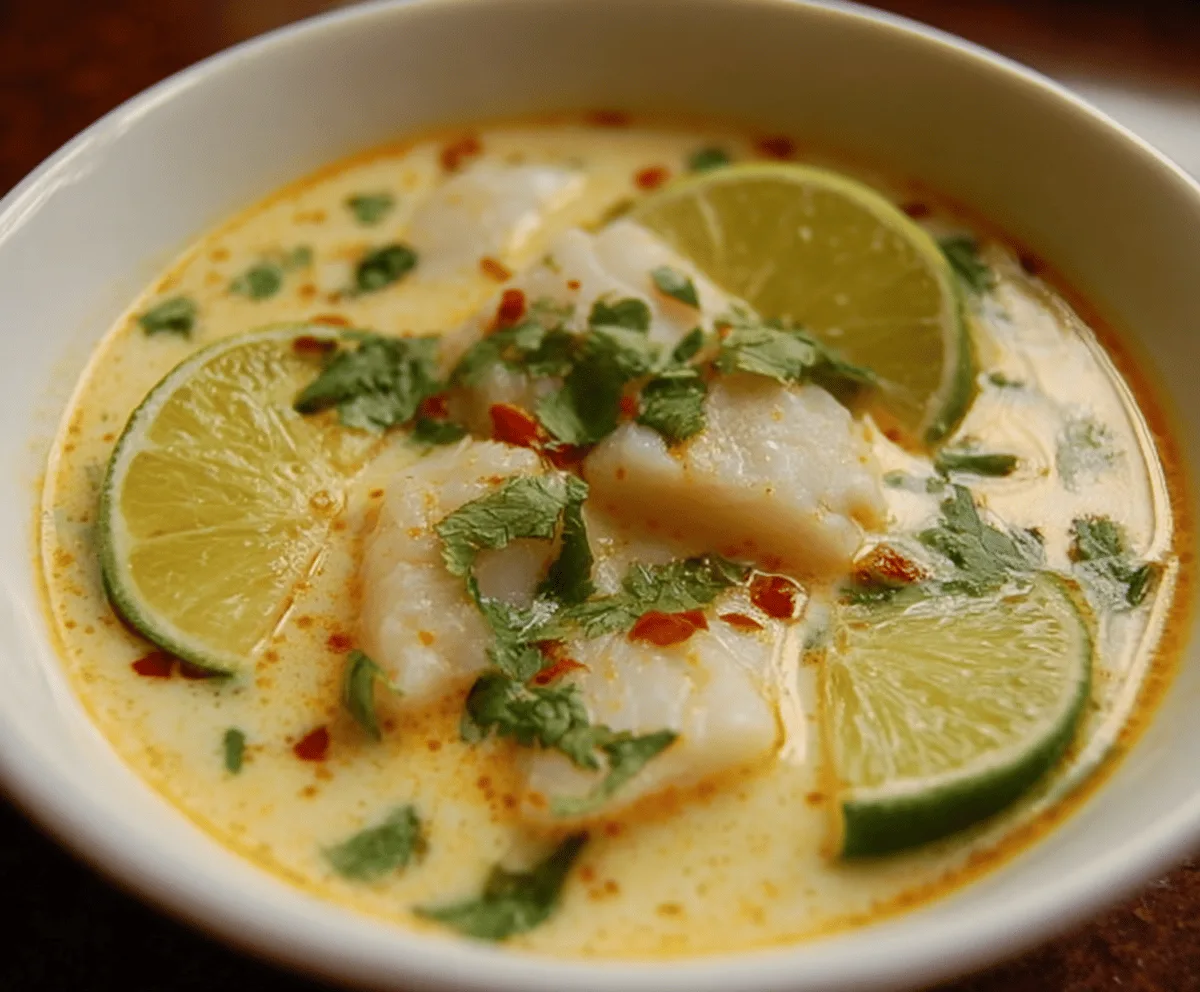 Easy Coconut Lime Fish Soup Recipe
