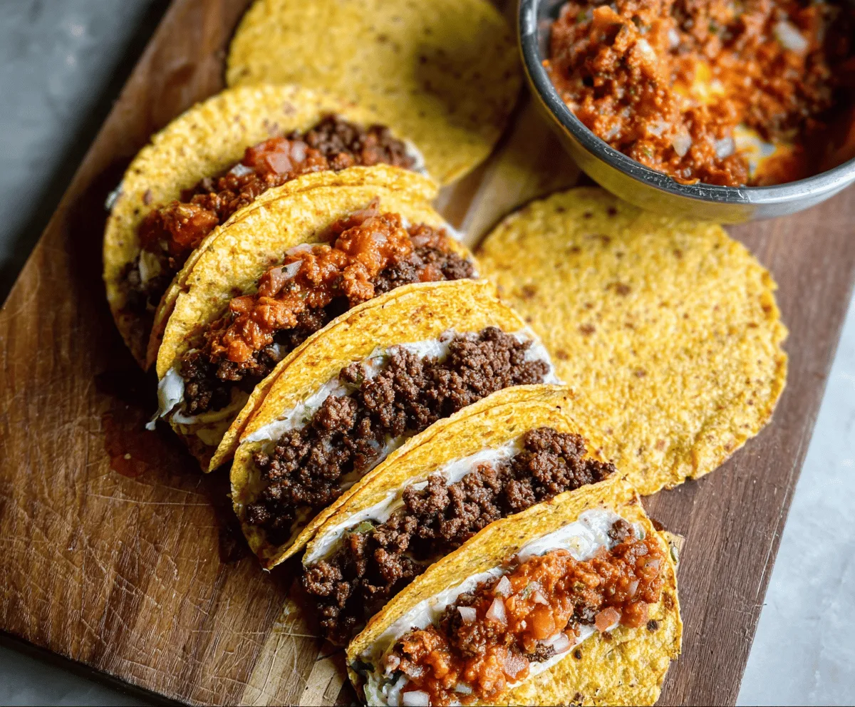 Easy Crispy Baked Beef Tacos