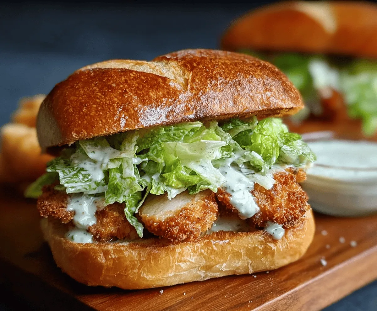 Crispy Chicken Caesar Sandwich Recipe