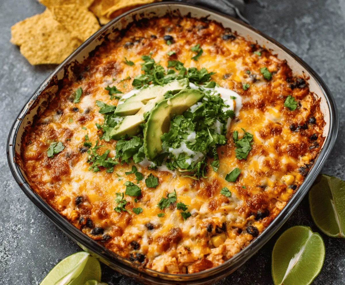 Easy Chicken Burrito Casserole Recipe