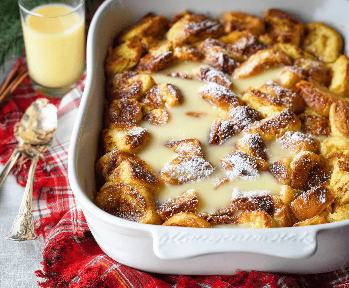 Easy Eggnog French Toast Casserole