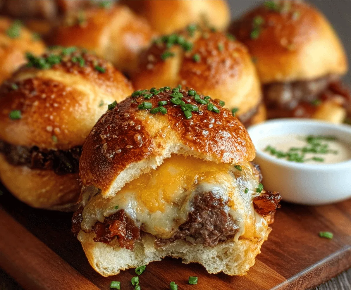 Garlic Parmesan Cheeseburger Bombs