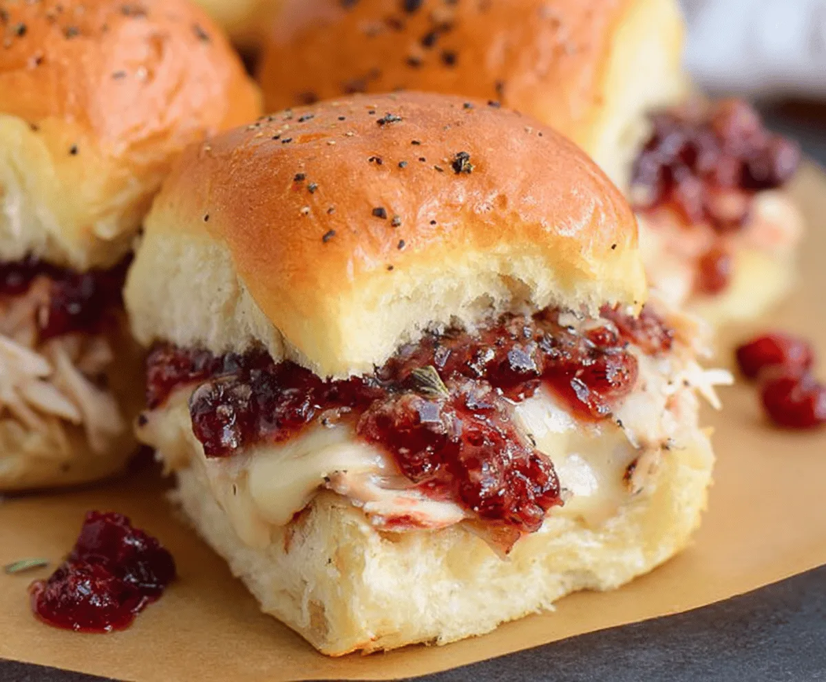 Easy Leftover Turkey Sliders with Cranberry BBQ