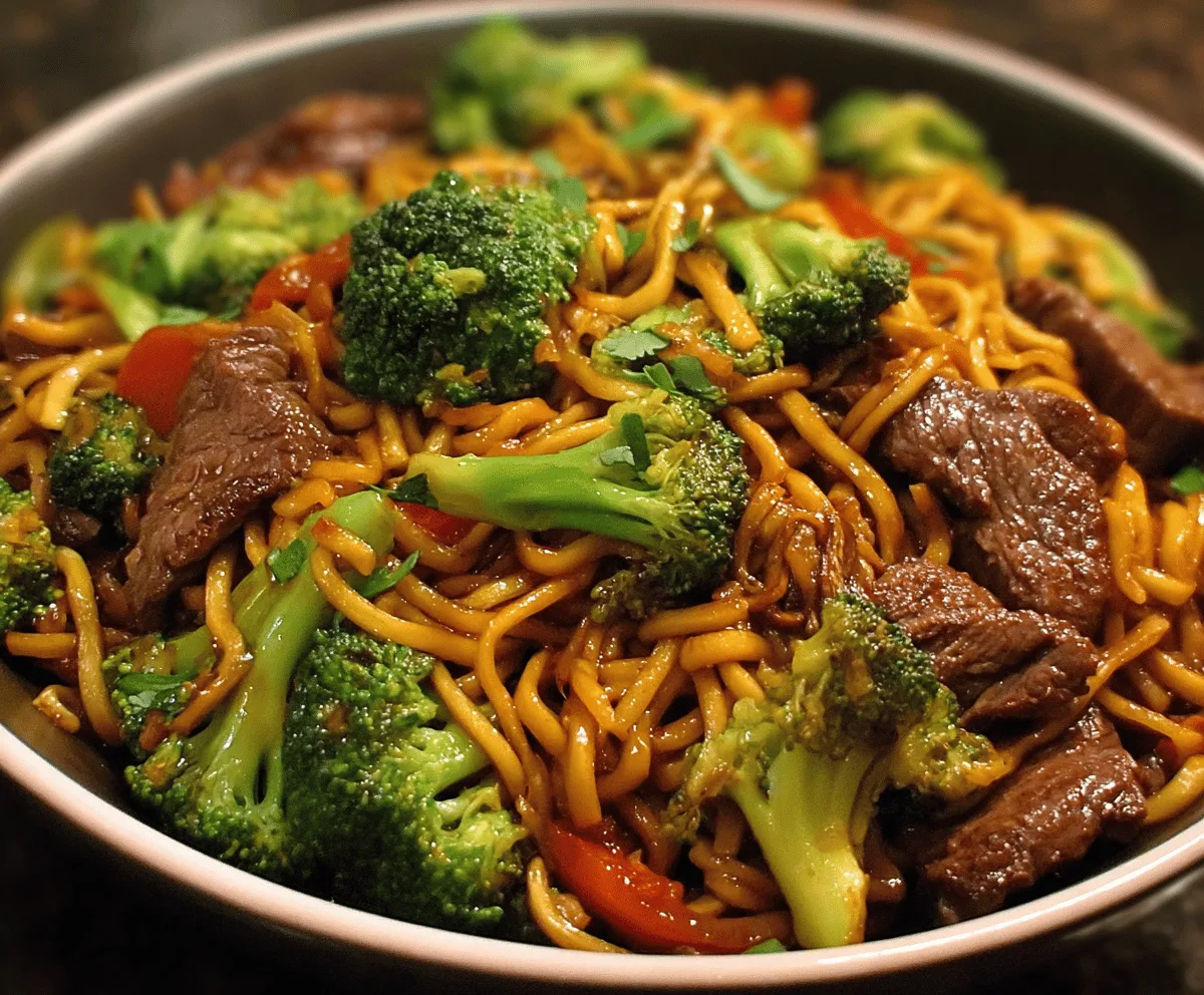 Easy Beef & Broccoli Lo Mein