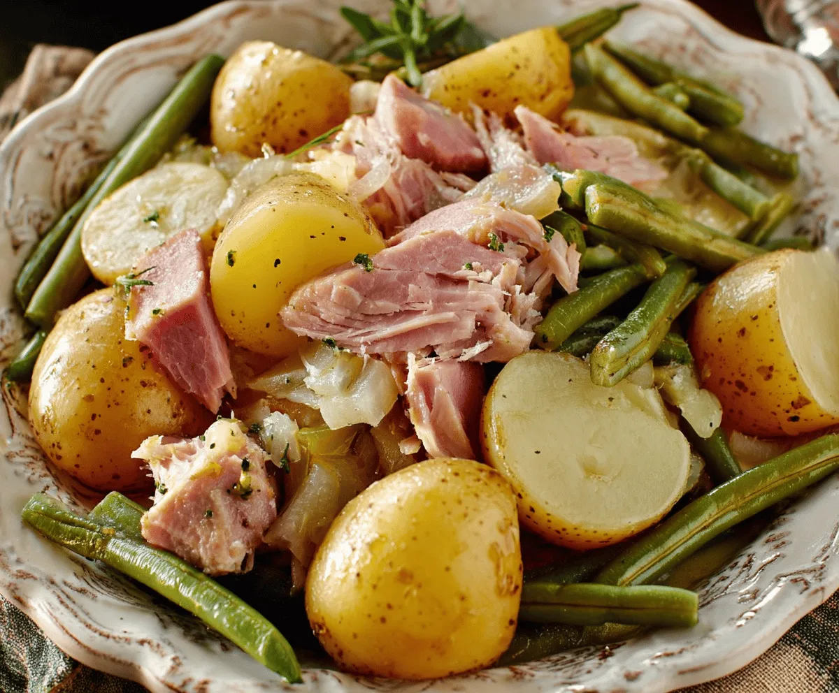 Easy Slow Cooker Ham Dinner