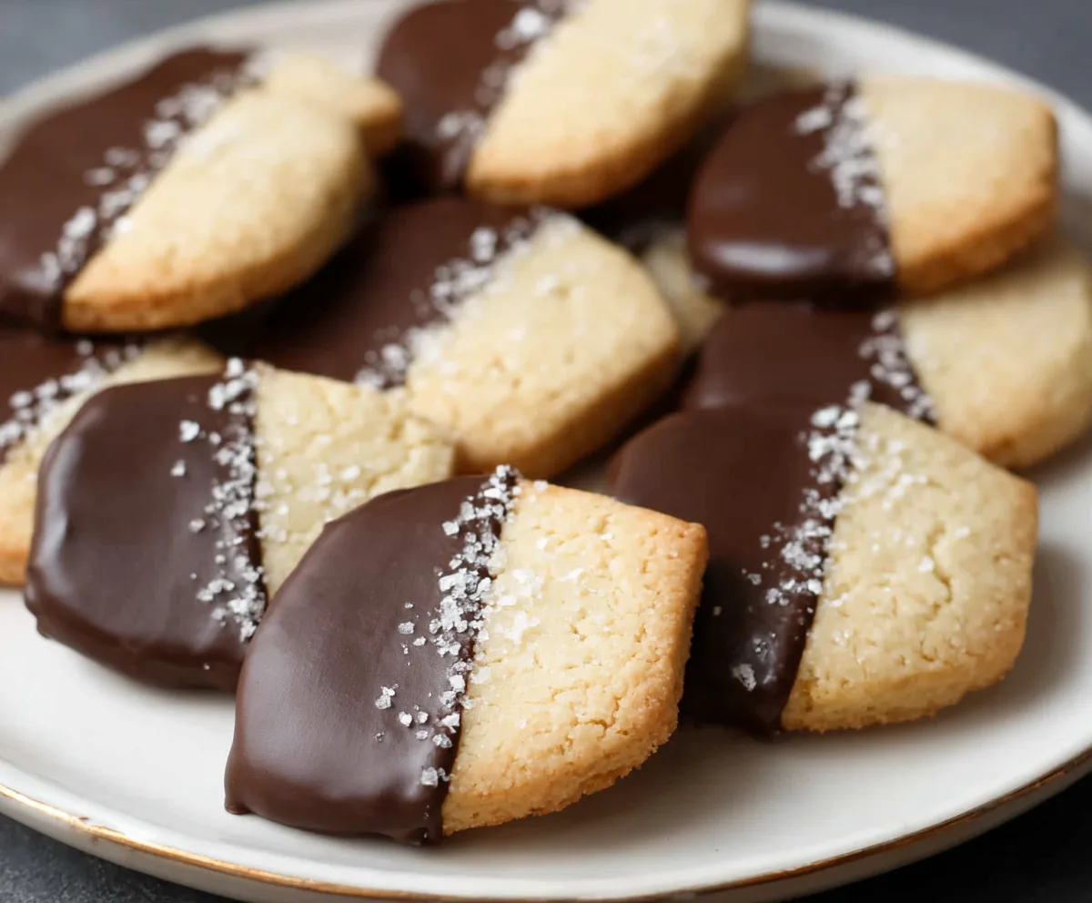 Easy Chocolate-Dipped Shortbread Cookies
