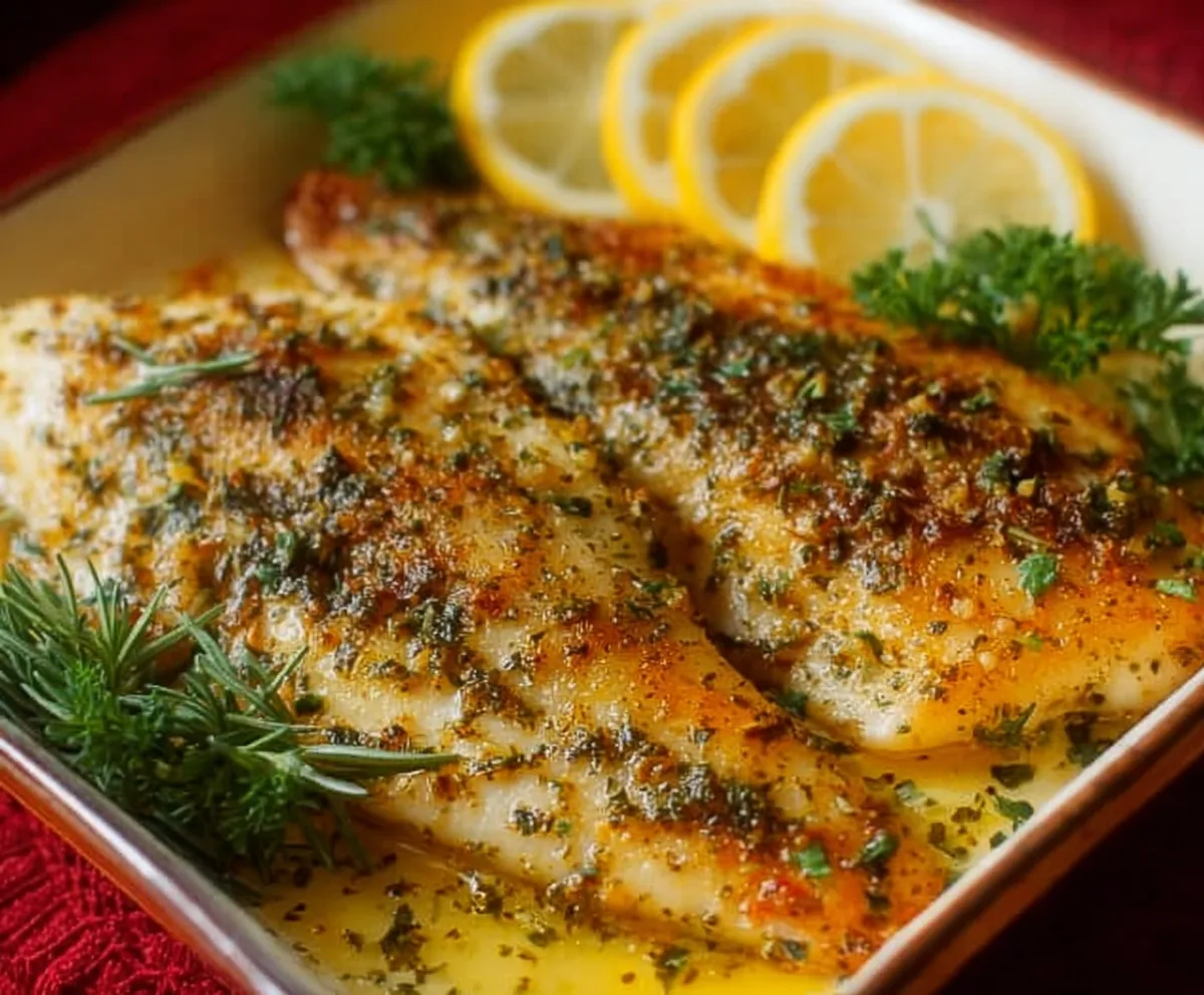 Easy Herb-Crusted Tilapia with Garlic Butter