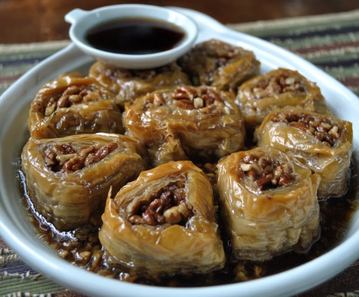 Easy Maple Pecan Baklava Rolls