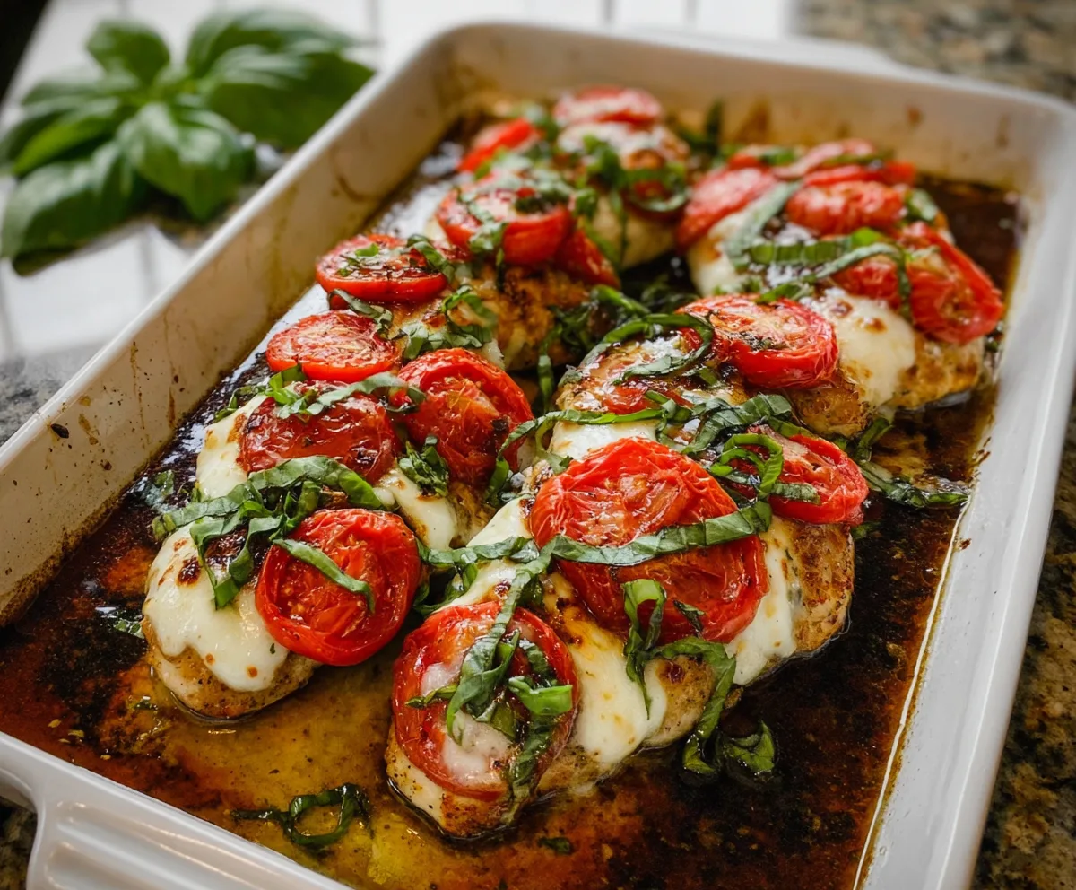 Easy Baked Caprese Chicken Recipe
