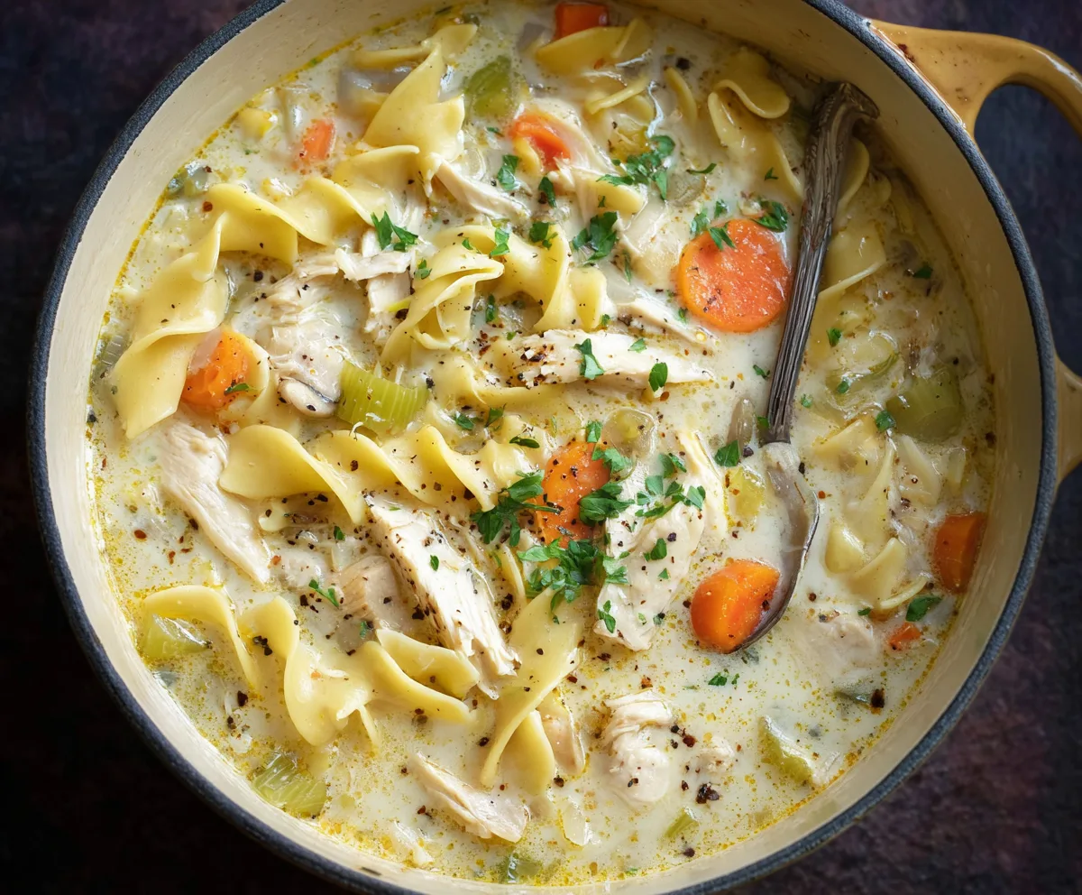 Creamy Chicken Noodle Soup Recipe