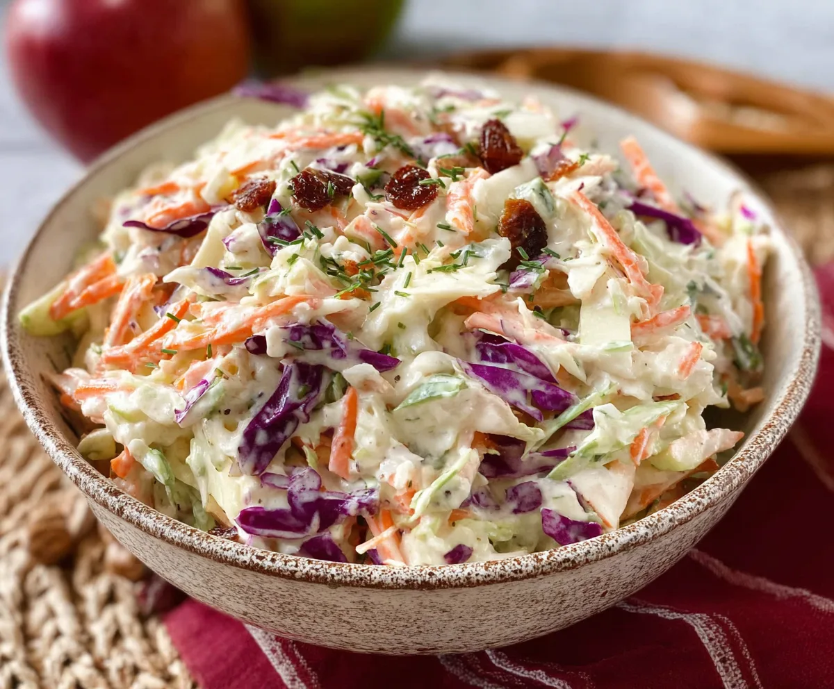 Easy Creamy Apple Coleslaw