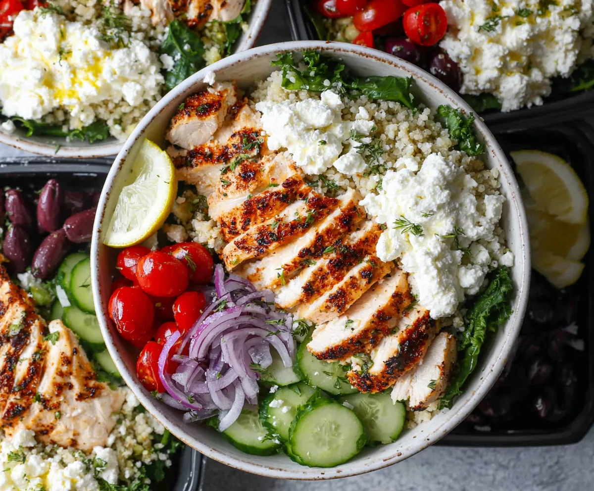 Easy Greek Chicken Meal Prep Bowls