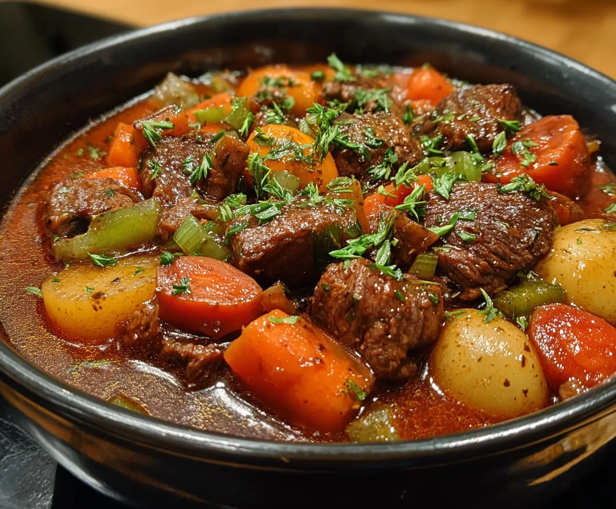 Hearty Beef Stew with Root Veggies