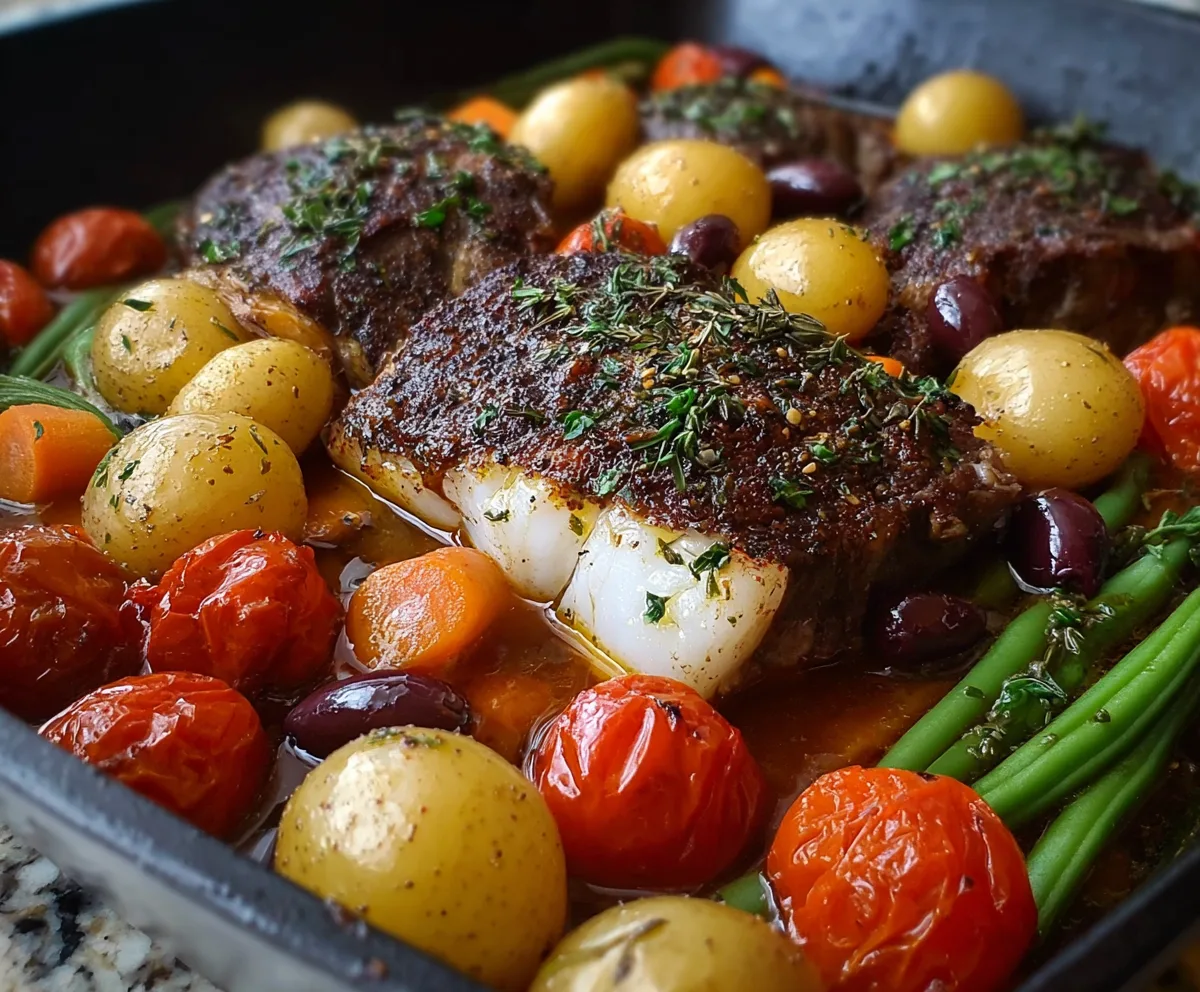 Easy Mediterranean Baked Cod