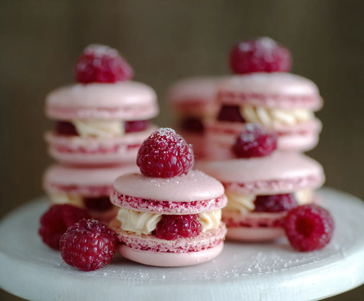 Delicious Raspberry Macaron Sandwiches