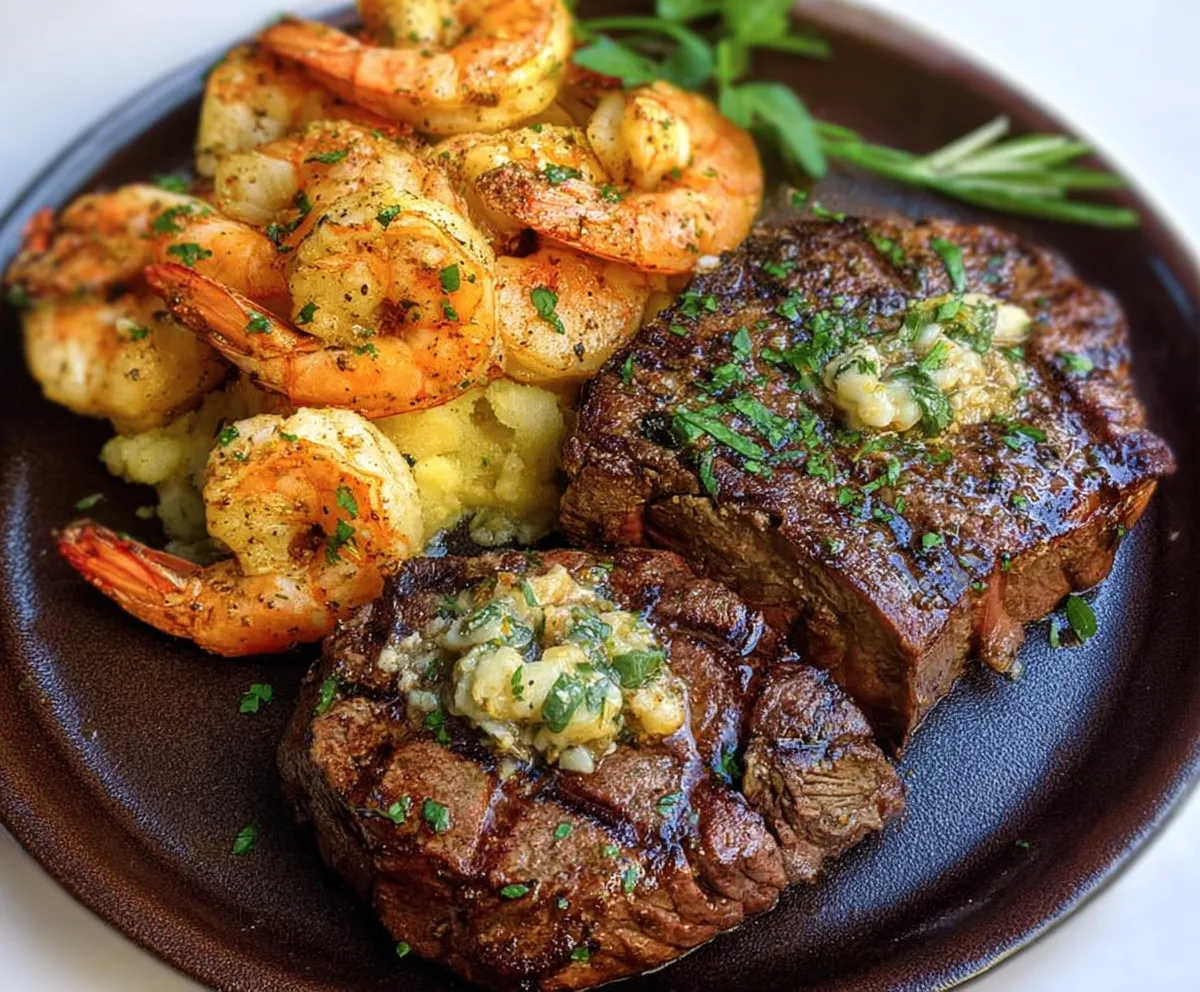 Easy Romantic Surf & Turf Steak & Shrimp