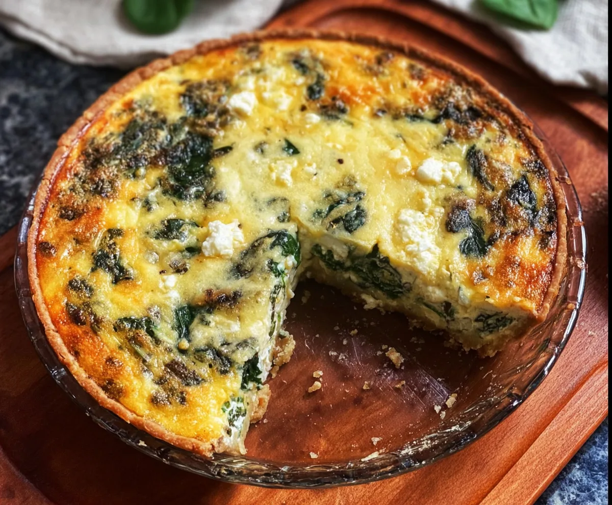 Savory Spinach & Feta Quiche Recipe