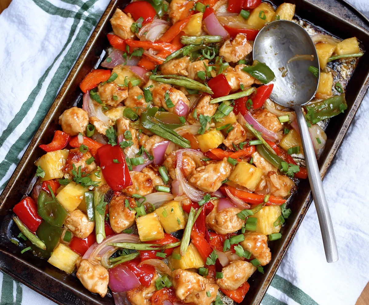 Easy Sheet Pan Sweet & Sour Chicken