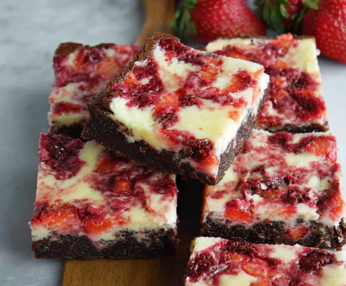 Easy Strawberry Cheesecake Brownies