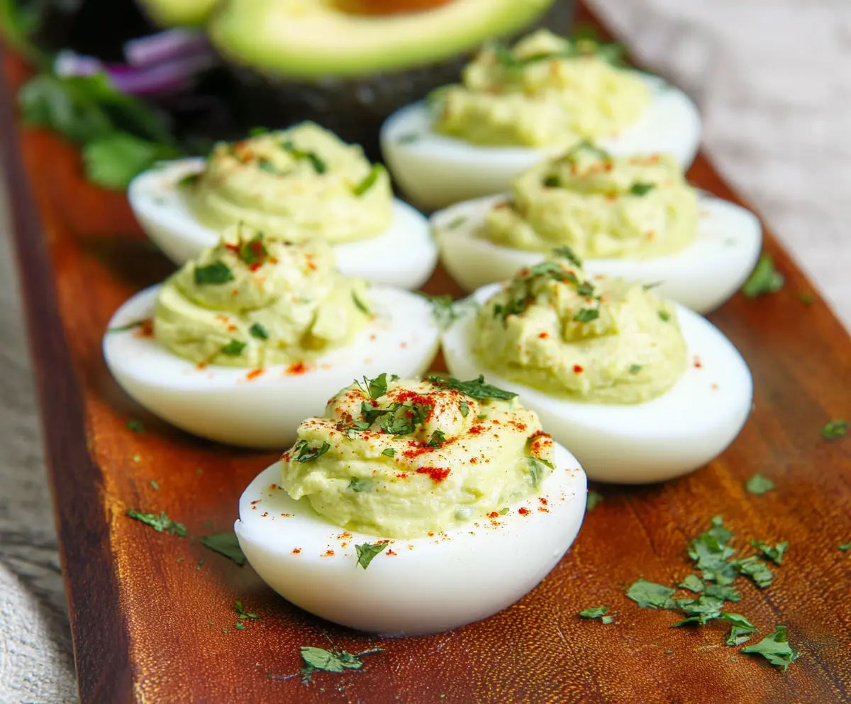 Creamy Avocado Deviled Eggs Recipe
