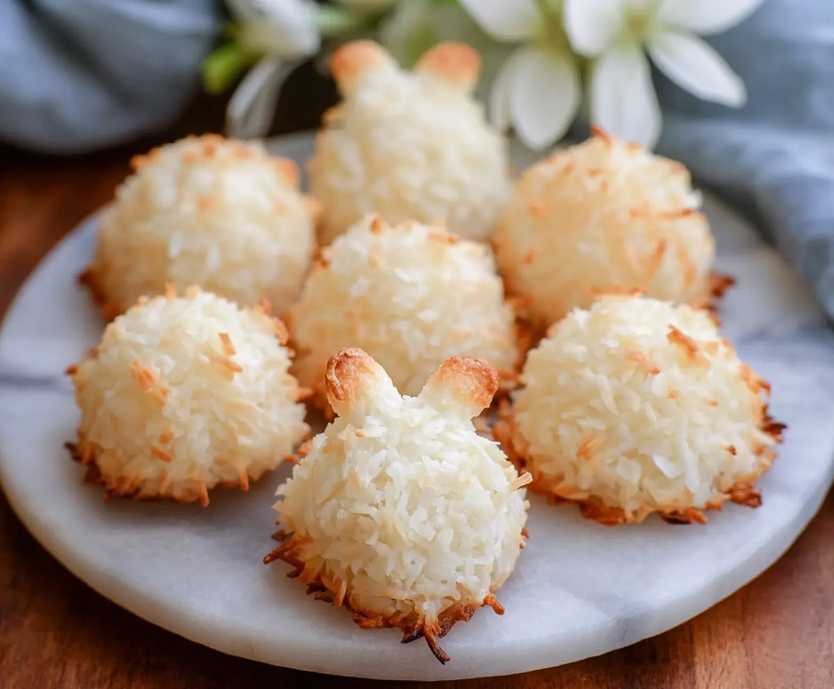 Easy Bunny Tail Coconut Macaroons