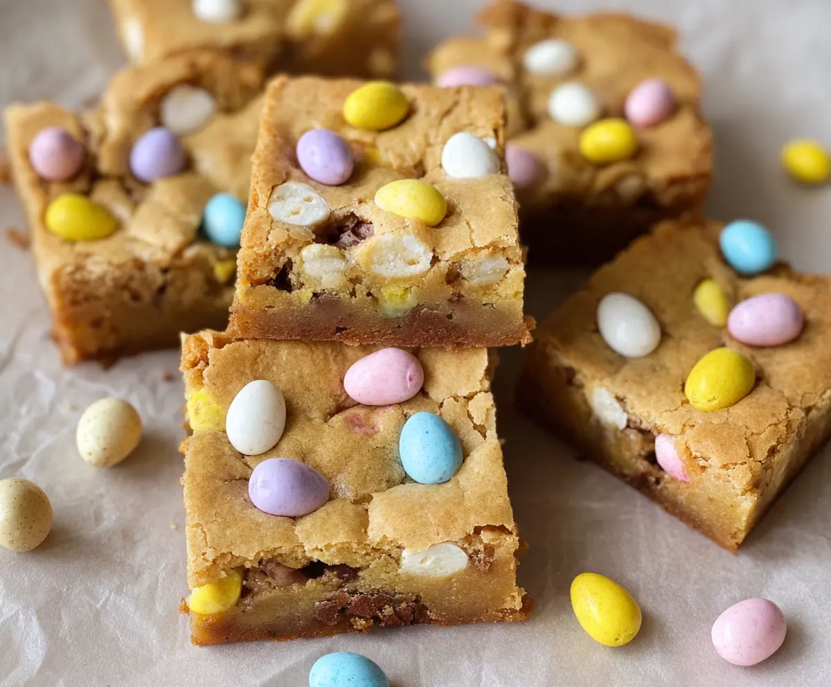 Easy Cadbury Mini Egg Blondies