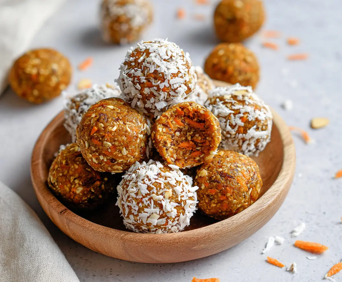 Healthy Carrot Cake Energy Bites