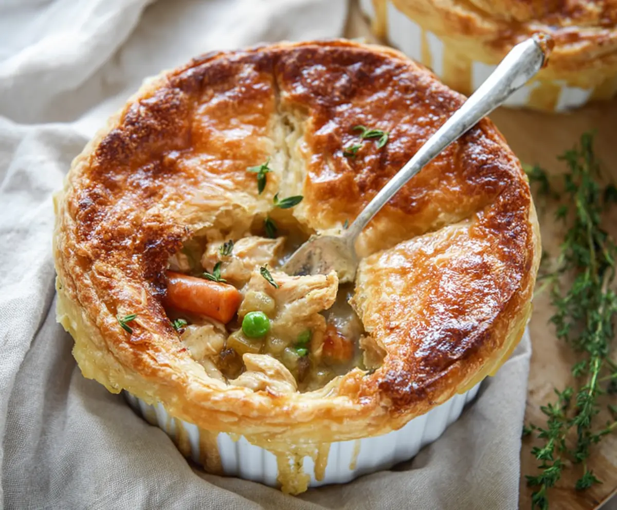 Easy Chicken Pot Pie with Puff Pastry