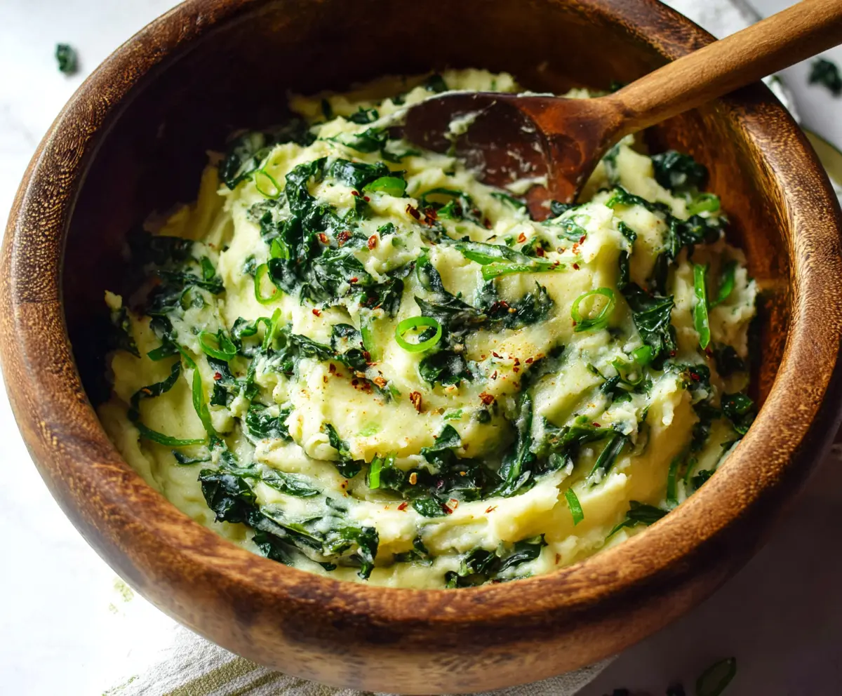 Easy Colcannon Mashed Potatoes with Kale