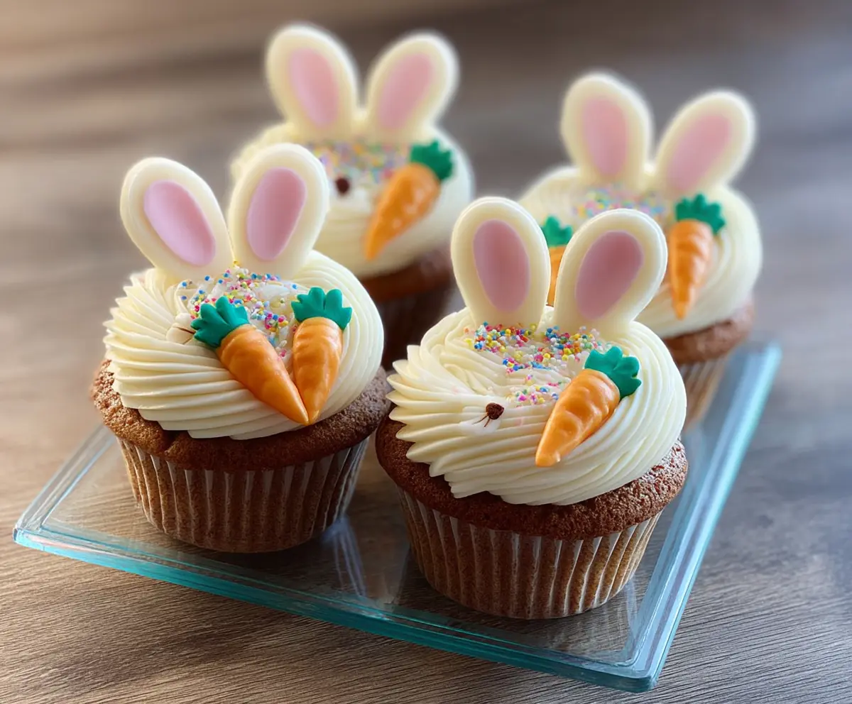 Easy Easter Bunny Carrot Cupcakes