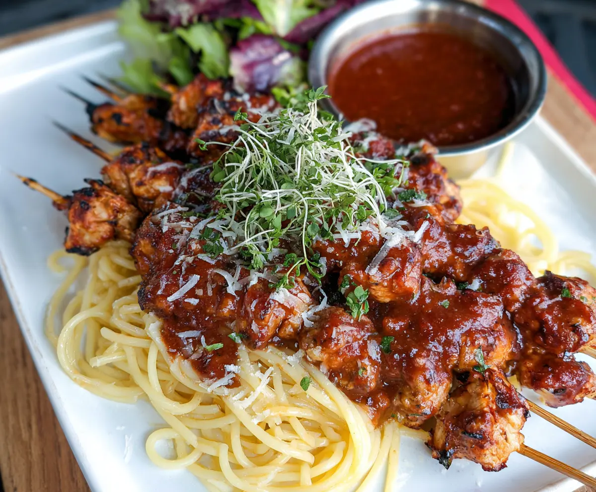 Easy Grilled BBQ Chicken Skewers