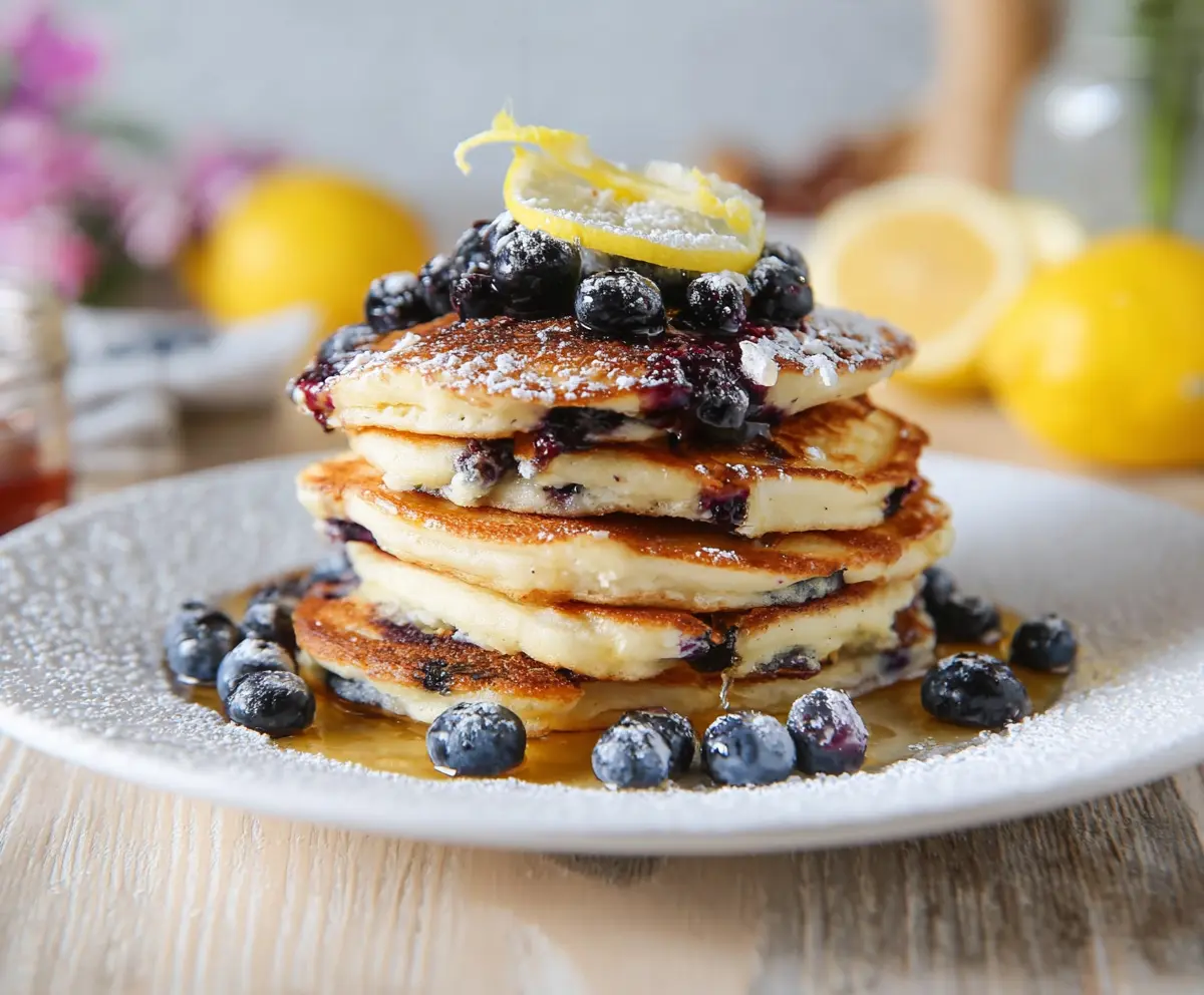 Easy Lemon Blueberry Pancakes