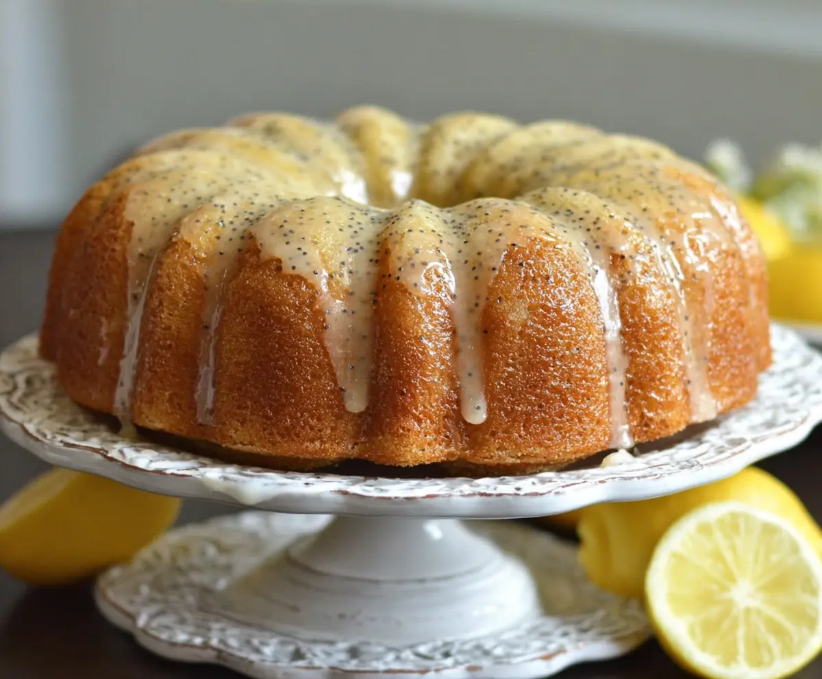 Easy Lemon Poppy Seed Bundt Cake