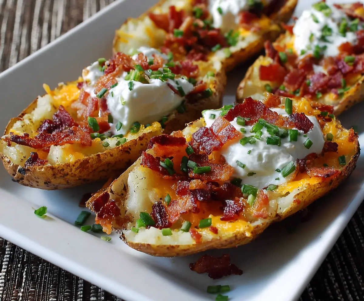 Easy Loaded Potato Skins Recipe