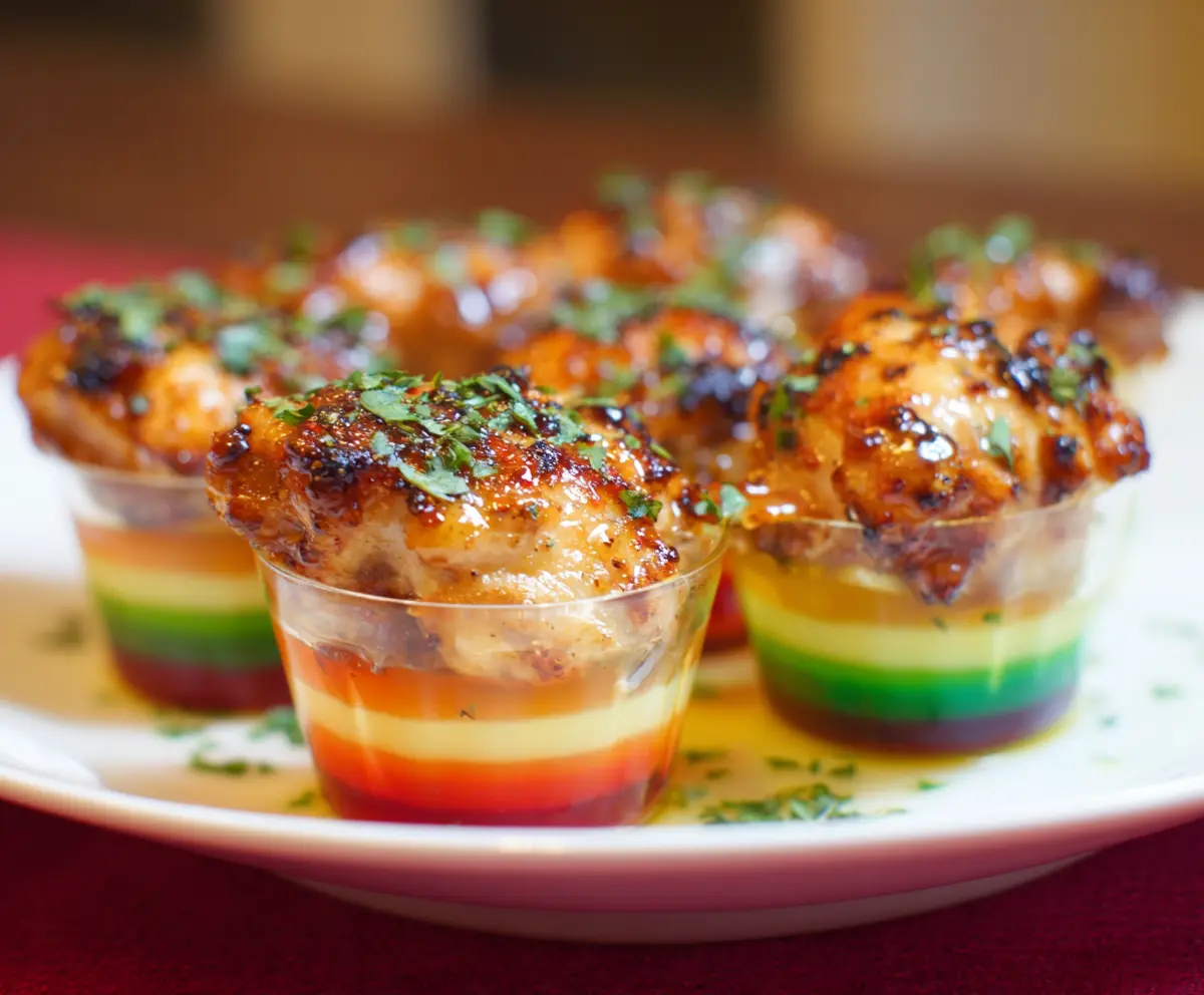 Easy Rainbow Layer Jello Cups