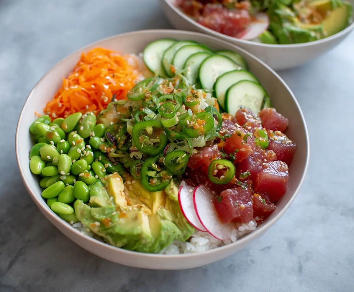 Easy Spicy Tuna Poke Bowls Recipe