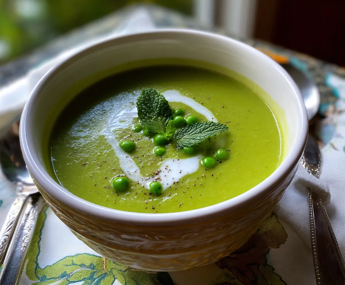 Fresh Spring Pea and Mint Soup