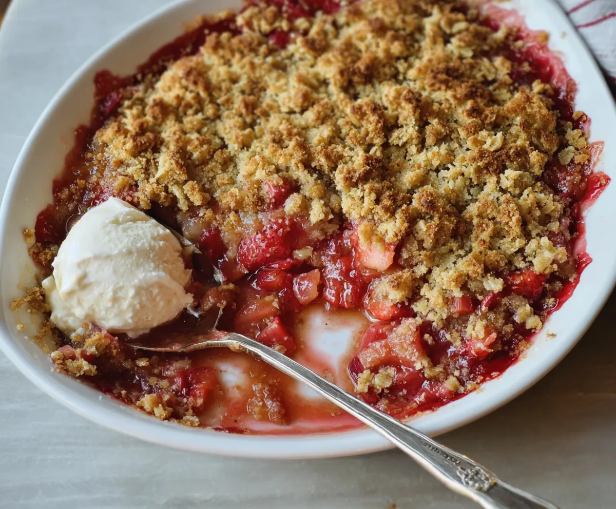 Easy Strawberry Rhubarb Crisp