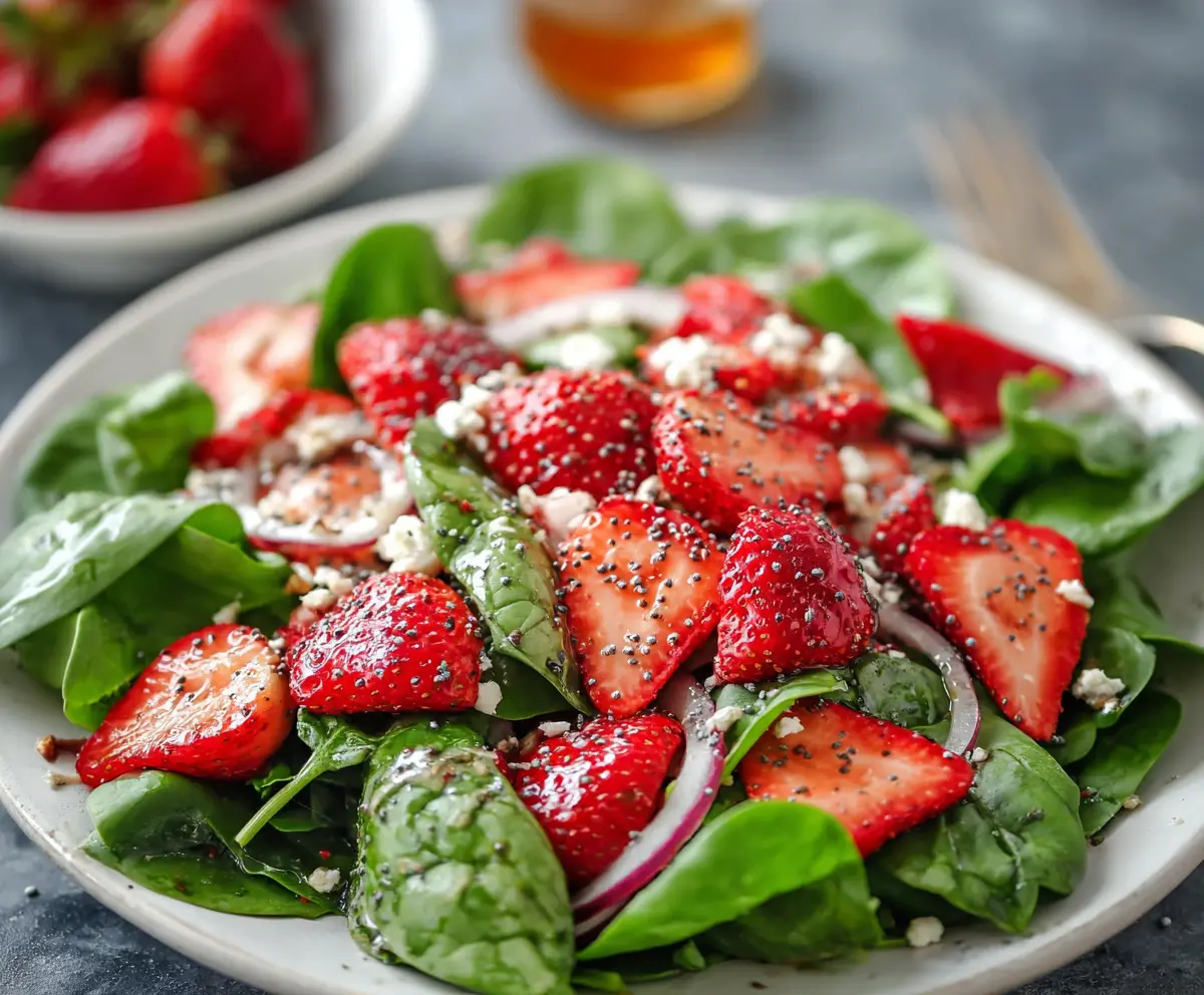 Easy Strawberry Spinach Salad Recipe